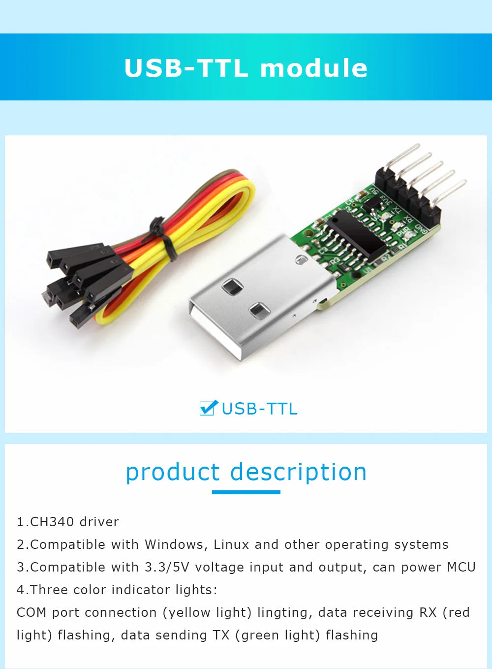 WitMotion USB-UART 6-In-1 Converter, Multifunctional USB-TTL/RS485/232, TTL-RS232/485,232-485)Serial Adapter, CH340/ CP2102 Chip