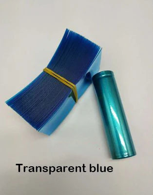 100pcs 18650 Battery Wrap Sleeve Heat Shrink Shrinkable Tube Insulated Multicolor Battery Skin PVC FilmTape Protector Cover Pipe