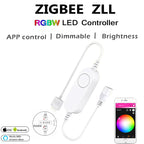 Zigbee 3.0 Smart LED Controller DC12V 5M 10M 5050 RGBW RGBWW LED Strip Light LED Flexible Strip Tuya App for Smartthings Alexa