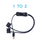 USB to Big 4 Pin Molex Fan Power Cable Computer Case Adapter Cord 12V 4Pin Female to 5V USB Male USB Adapter Cable