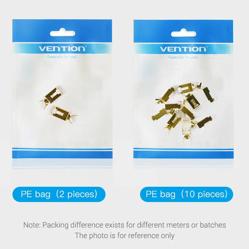 Vention RJ45 Connector Cat8 8P8C Modular Ethernet Cable Cat 8 FTP Head Plug Gold Plated 40Gbps Crimp Network Connerctor Cat8
