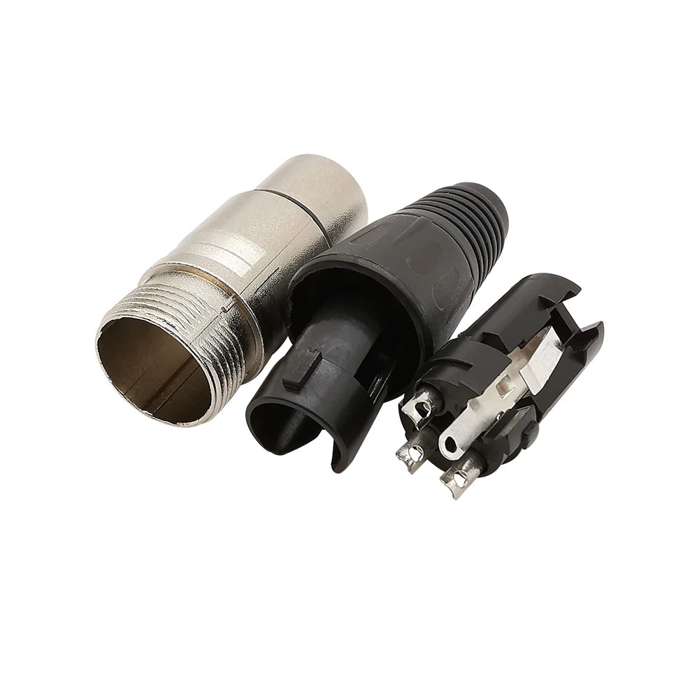 10Pcs XLR 3Pin Male Female Microphone Audio Cable Wire Connector Cable Plug Terminals for Mic Solder Connector