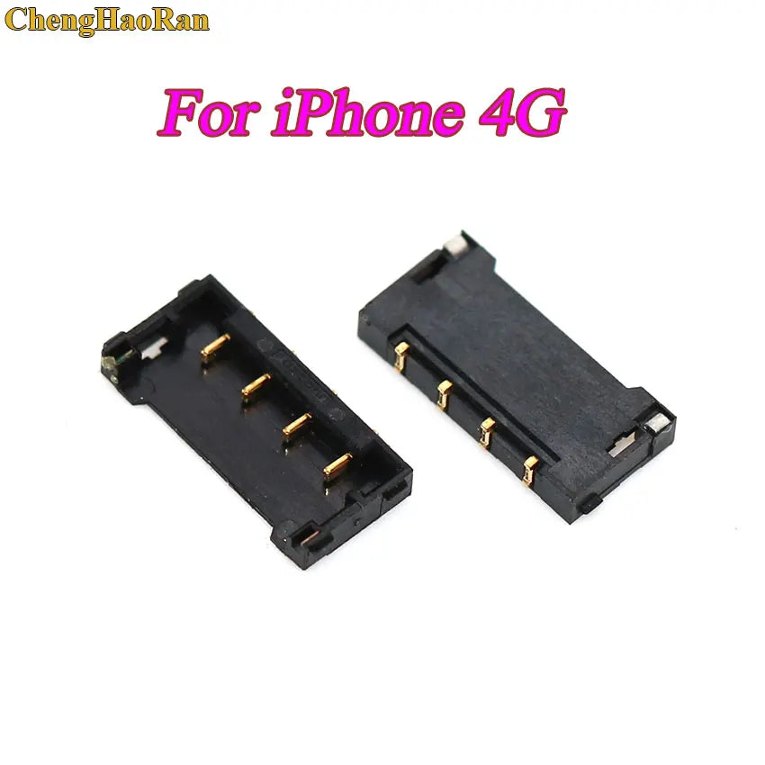 1PCS Battery FPC Plug Connector Battery Holder Clip Contact Replacement on Motherboard for Iphone 4  4G Iphone4  4pin