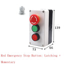 start and stop self-reset Momentary Waterproof button box switch emergency stop industrial control box