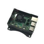 Raspberry Pi 4B 3B Aluminum Case Metal Chassis Shell Box with Onboard Cooling Fan