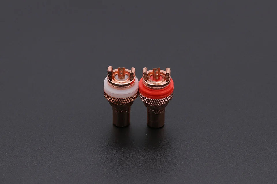 1pair/2pcs Luxury Gold plated RCA Jack Connector Panel Mount Chassis Audio Socket Plug Bulkhead with NUT Solder CUP 3Colors