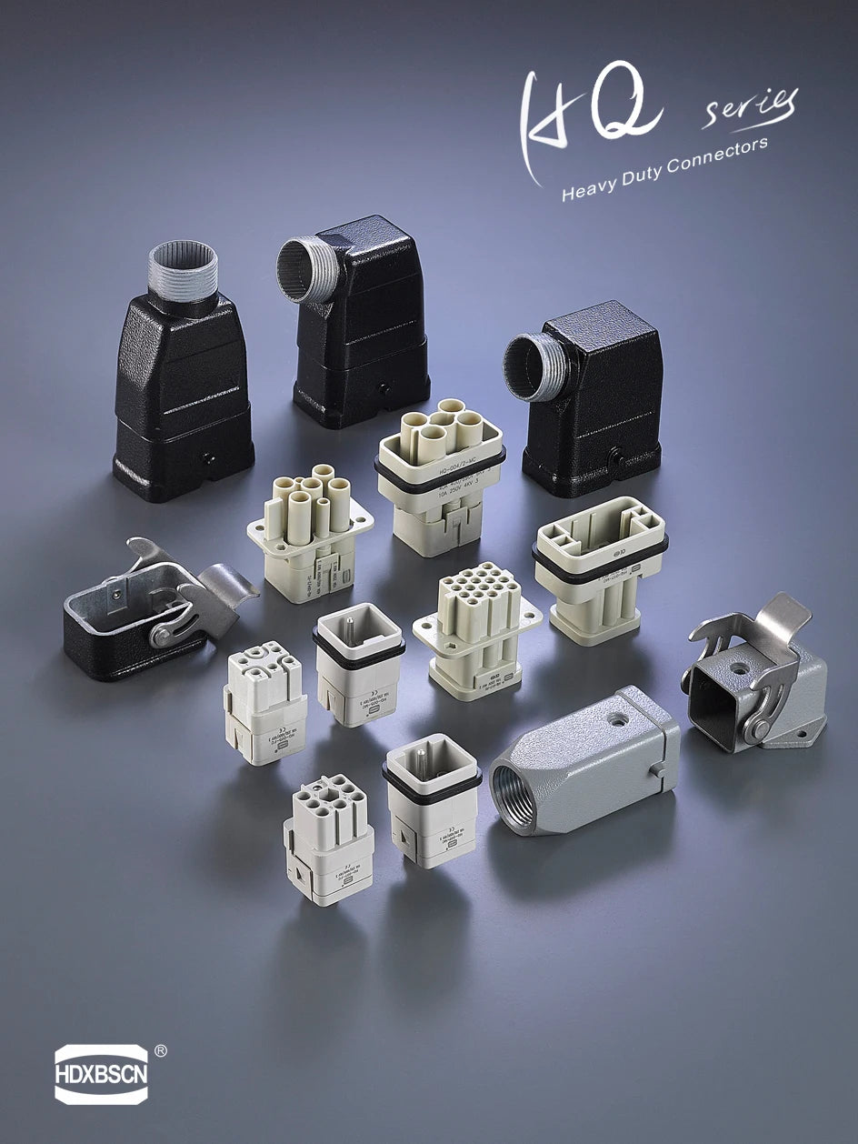 HDXBSCN Industrial Connector Rectangular Connector Heavy Duty Connector HDC HQ-012/0-MC/FC 12 core 10A waterproof aviation plug
