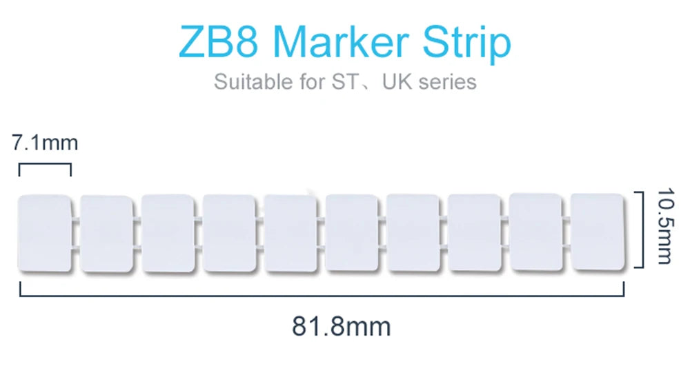 10Pcs ZBFM6 Label For Double-Level PTTB 4 PTTB4-PV 4mm Termin Numbering Blank DIN Rail Terminal Block Zack Marker Strips ZBFM 6