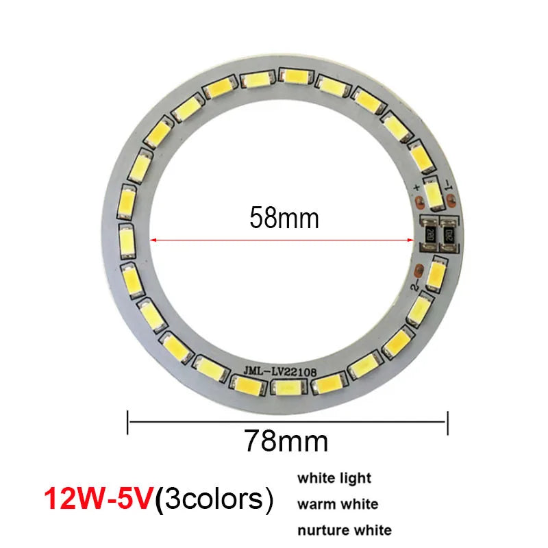 LED Light Beads bulb Light Source SMD 5730 board chip Round 5w 10W 30W Surface night DC 5V Dimmable DIY White Warm repair lamp