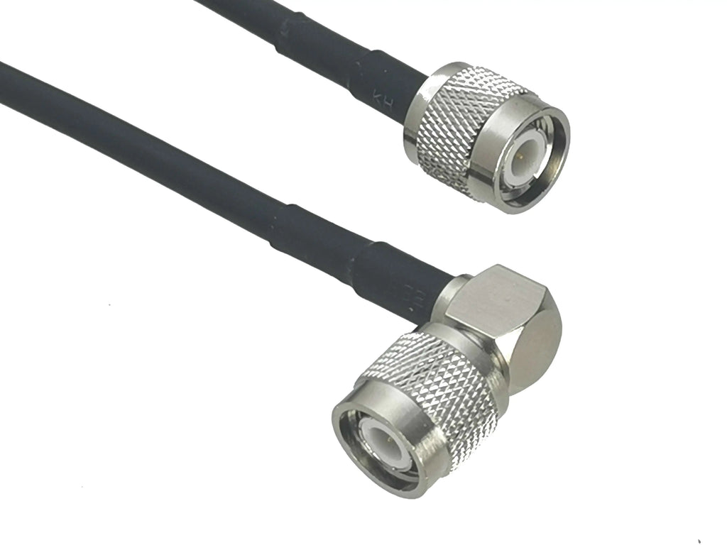 RG58 TNC Male Plug to TNC Male Plug Right angle Connector RF Jumper pigtail Cable 6inch~20M
