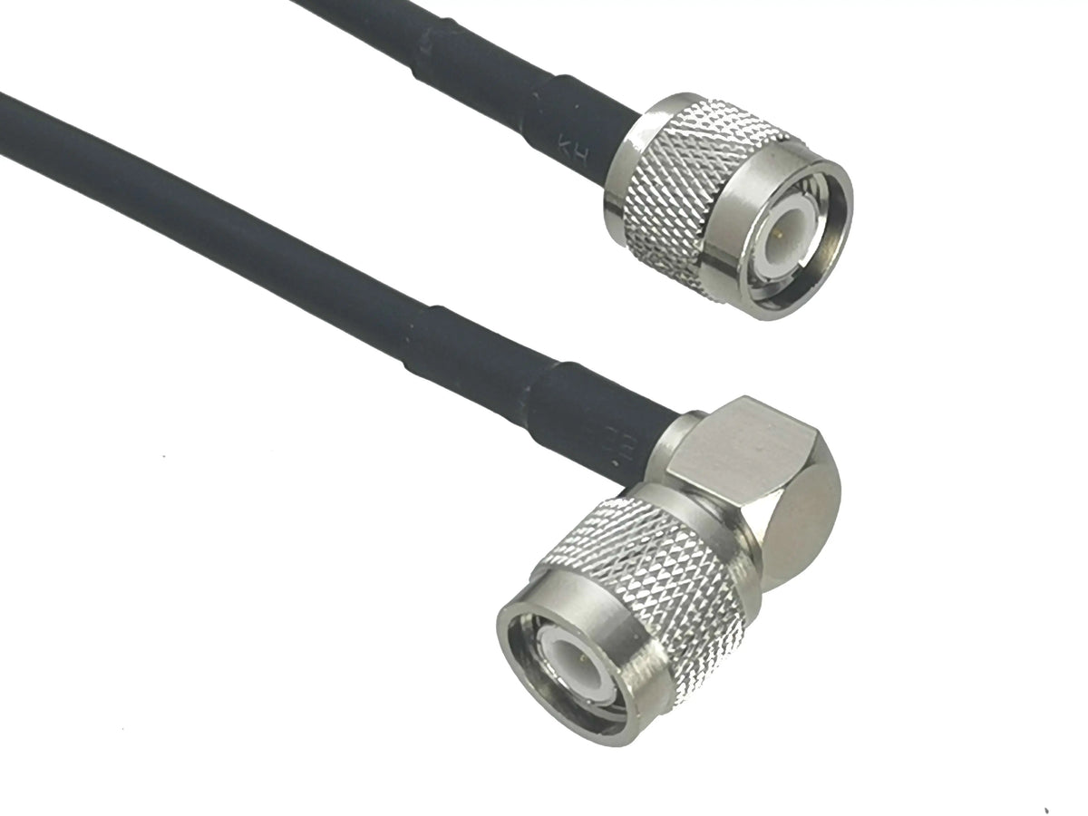 RG58 TNC Male Plug to TNC Male Plug Right angle Connector RF Jumper pigtail Cable 6inch~20M