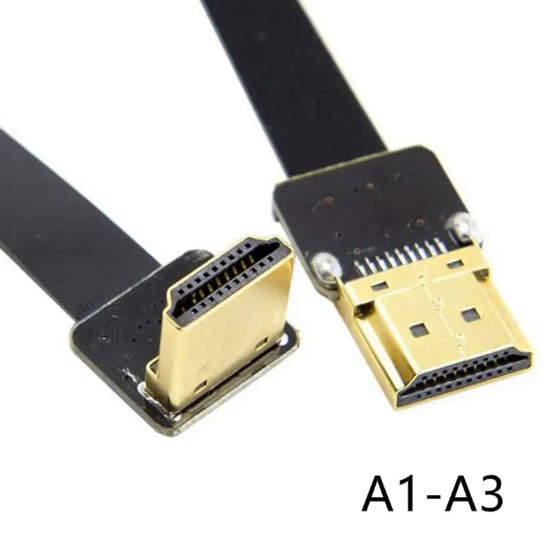 FPV Micro Mini HDMI-compat 90 Degree Connector FPC Flexible Flat HD Ribbon Cable FFC Pitch 20pin For Drone Gopro DSLR Gimbal Kit