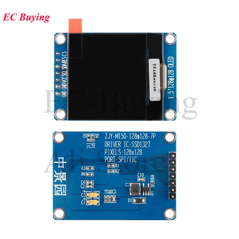 1.5 inch OLED Module 1.5" RGB Color 128x128 LCD LED Display Screen 128*128 SSD1327 SSD1351 SPI/IIC I2C for Arduino 4Pin 7Pin