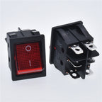 5pcs 30A 250V KCD2 KCD4 Rocker Switch DPST 4 Pin 6Pin Red Lighted 120V Rocker Toggle Switch ON Off Heavy Duty 22*29 High voltage