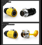CNLINKO Industrial Waterproof IP68 2 Pin Automotive 20A AC DC Power Connector Outdoor Electrical Cable Connector LED Lighting