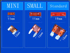 10pcs12V MINI SMALL MEDIUM Size Car Fuse Holder Add-a-circuit TAP Adapter Micro Mini Standard ATM Blade Fuse