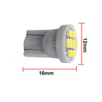 20pcs DC AC 6V 6.3V T10 W5W 194 168 #555 Non Polar Pinball Machine LED Light Bulb No Ghosting Car Interior Lamp 8SMD 1206 DC6V