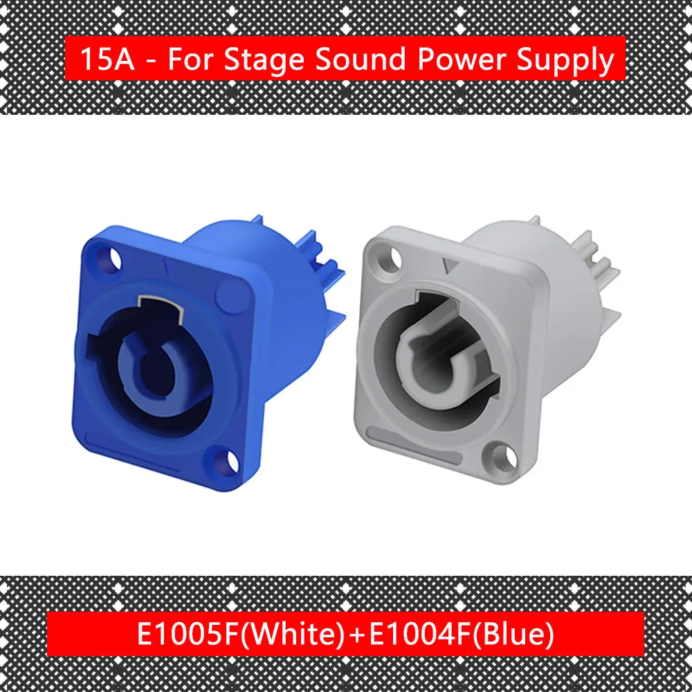 20PCS SpeakON Male Plug PowerCON Type A NAC3FCA+NAC3MPA-1 Chassis Plug Panel adapter 3Pin Powercon Speaker Connector