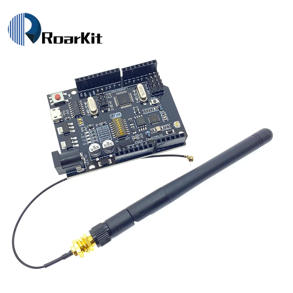 UNO R3 + WiFi ATmega328P+ESP8266 (32Mb Memory) USB-TTL CH340G For Arduino Uno NodeMCU WeMos ESP8266 One New Arrival