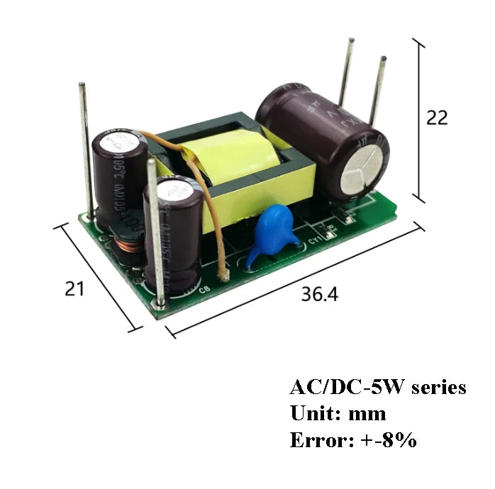 Hi-Link 5W 3.3V/5V/9V/12V/15V/24V AC DC PCB Circuit Board Source Power Supply HLK-5M05BL HLK-5M12BL