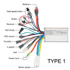 Electric Bicycle BLDC Motor Brushless Speed Controller 250W 350W 24V 36V 48V DC With Hall E-Brake Sensor Reverse 13A 6Mosfet