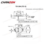 2Pcs TO-3 2N3055 2N3773 NPN High Powerful Amplifier Bipolar Junction Transistor 15A 100V 16A 140V Triode Tube Integrated Circuit