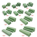 20pcs/20pairs 15EDG 2EDGK-3.81mm Female Straight  RA Male Wafer 300V8A 2P-24P PCB Phoenix Plug-in Wire Terminal Block Connector
