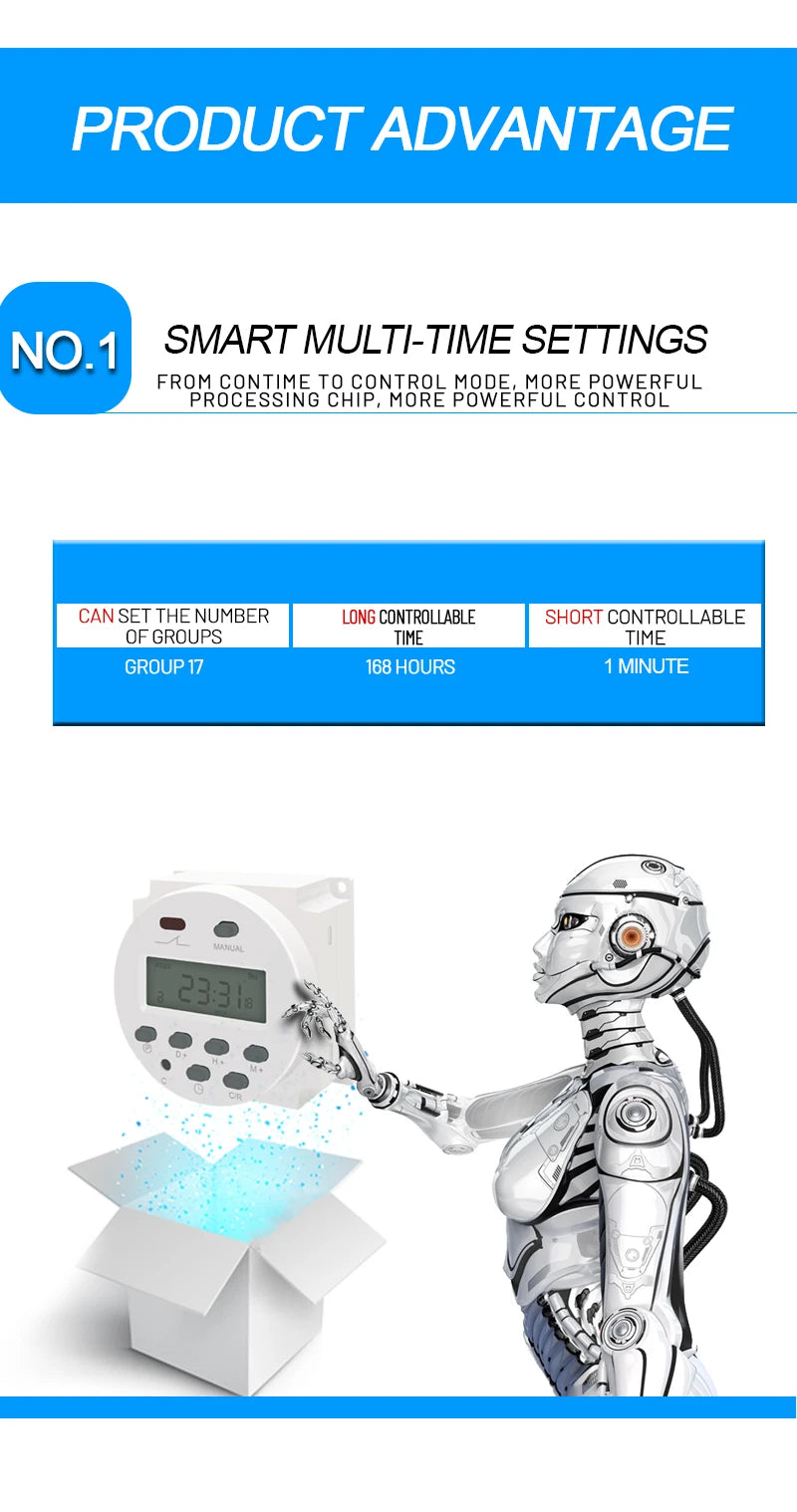 CN101A LCD Time Switch 12V 24V 110V 220V Time Relay Street Lamp Lillboard Power Supply Timer