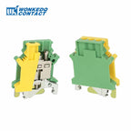 USLKG16N Ground Modular Din Rail Terminal Block, 16 mm² Universal Screw Earth Plug Wire Electrical Connector USLKG-16N