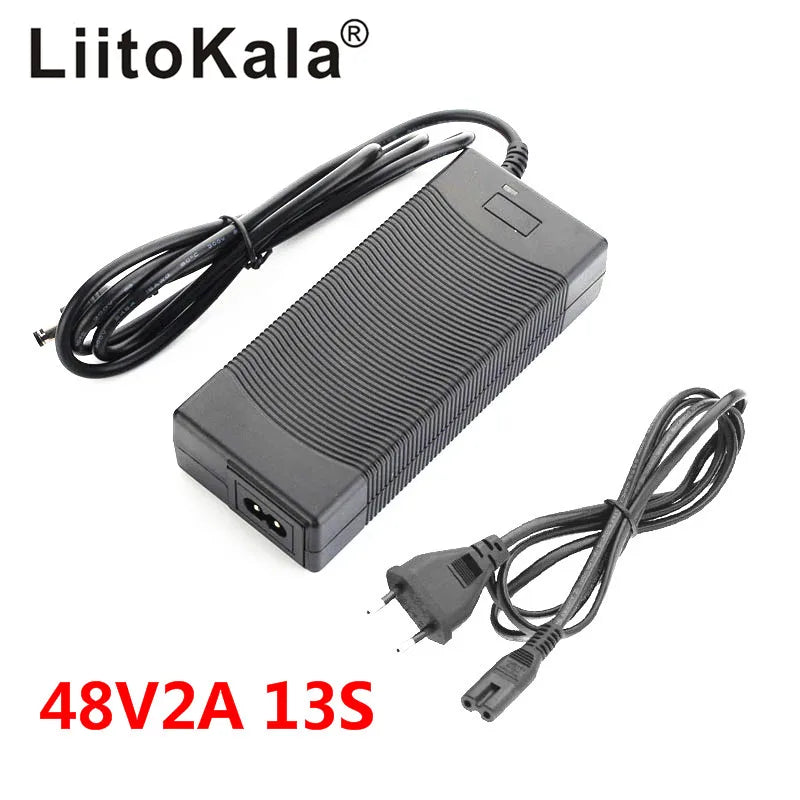 LiitoKala 12V 24V 36V 48V 3 Series 6 Series 7 Series 10 Series 13 String 18650 Lithium Battery Charger 12.6V 29.4V DC 5.5*2.1mm
