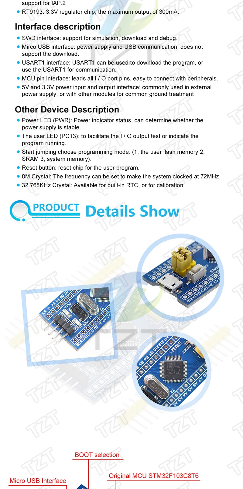 1/3pack STM32F103C6T6 STM32F103C8T6 ARM STM32 Minimum System Development Board Module For Arduino
