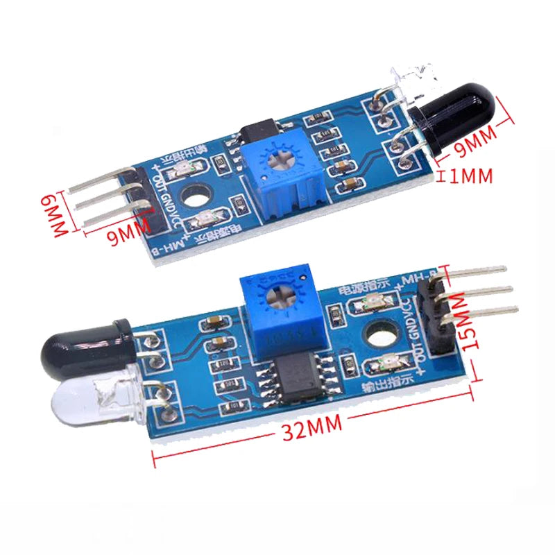 Infrared Obstacle Avoidance Sensor Module for Arduino Smart Car Robot 3-Wire Reflective Photoelectric New