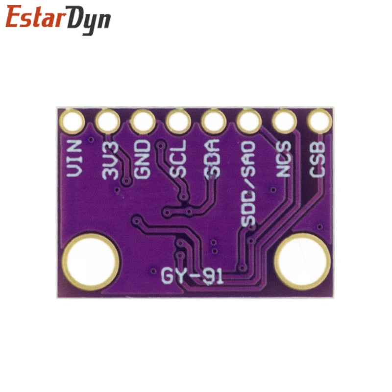 MPU-9250 MPU9250 BMP280 SPI IIC/I2C 10DOF Acceleration Gyroscope Compass 9-Axis Sensor Board Module GY-91 For 3-5V