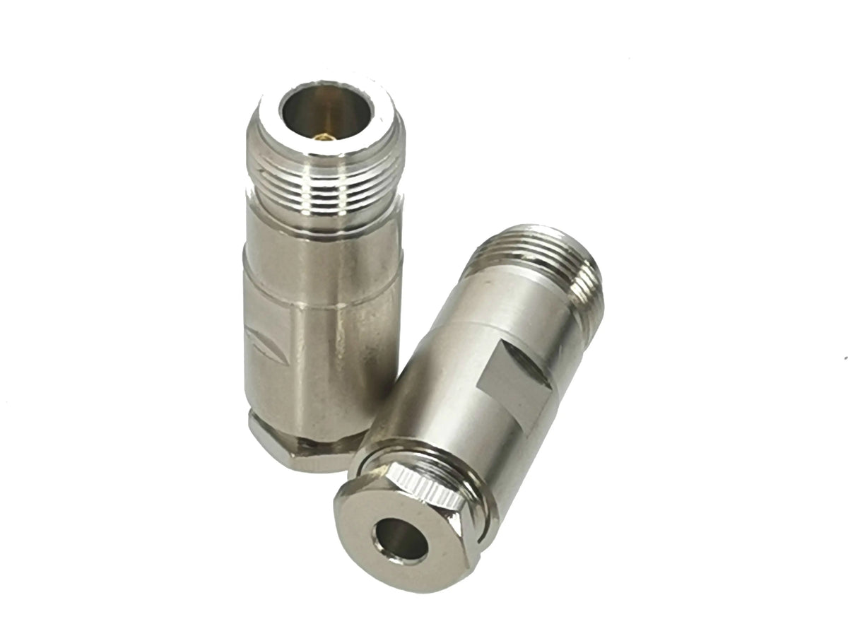1Pcs Connector N Type Clamp For RG58 RG142 / RG8X LMR240 / RG5 RG6 / RG8 LMR400 RF Coaxial Male plug & Female jack