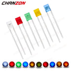 100Pcs 2x3x4 mm Square LED Diode White Red Green Blue Yellow Orange 2x3x4mm Rectangular Clear Diffused Lights Emitting DIY Lamp