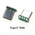 Cltgxdd 1pcs Data Charging Cable Jack Test Board with Pin Header 90/180 Degree USB 3.1 Type-C Female Male Connector