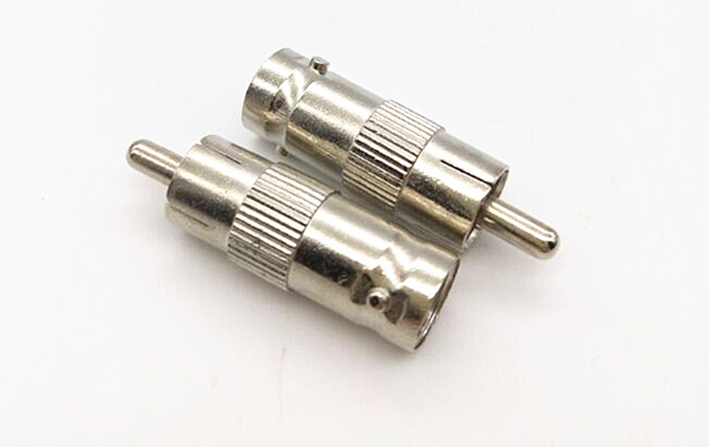 10pcs BNC Connector Female to RCA Male BNC Female Head Turn AV Plug Male Audio and Video Cable Adapter AV Signal Conversion