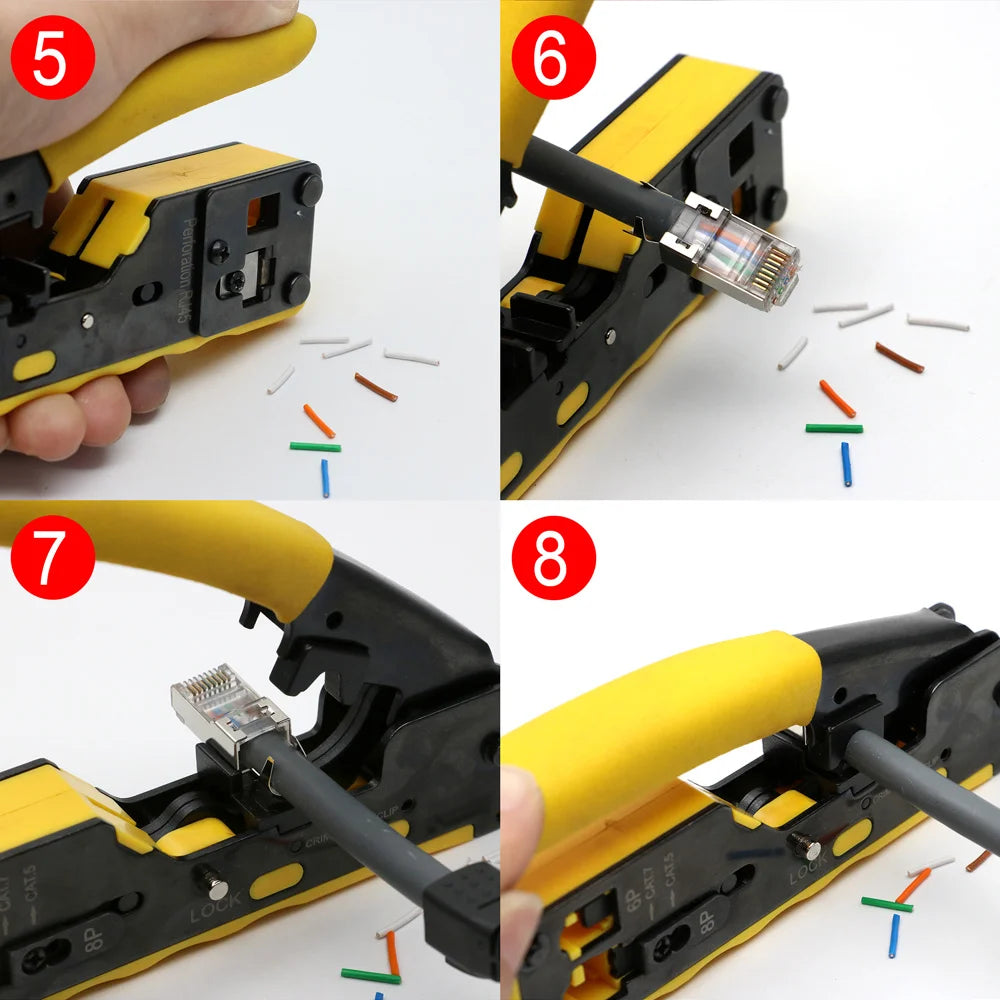 Xintylink CAT7 RJ45 Connector 50U CAT6A Ends Ethernet Cable Plug Network 10G SFTP FTP Shielded LAN Jack Pass Through 1.5MM Hole