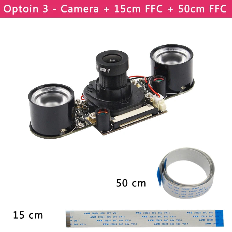 Raspberry Pi Camera Night Vision Focal Adjustable 5MP OV5647 Automatically Switch Day Night Mode for RPI 5 4B 3B+ 3B Zero W