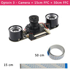 Raspberry Pi Camera Night Vision Focal Adjustable 5MP OV5647 Automatically Switch Day Night Mode for RPI 5 4B 3B+ 3B Zero W