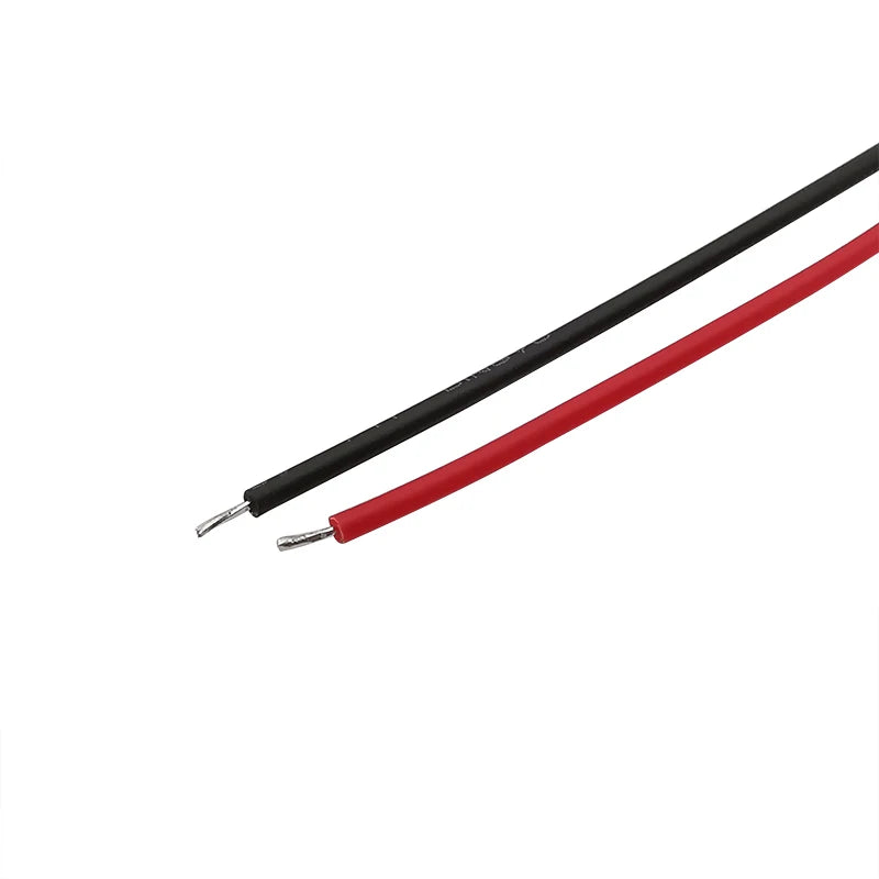 5/10Pcs DC Power Connector 5.5 x 2.1mm Female Jack Socket Panel Mount Adapter Connectors with 20AWG Electronic Wires Cable