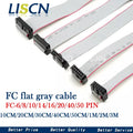 2.54mm pitch FC-6/8/10/14/16/20/24/40/50/64 PIN JTAG ISP DOWNLOAD CABLE Gray Flat Ribbon Data Cable FOR DC3 IDC BOX HEADER
