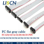 2.54mm pitch FC-6/8/10/14/16/20/24/40/50/64 PIN JTAG ISP DOWNLOAD CABLE Gray Flat Ribbon Data Cable FOR DC3 IDC BOX HEADER