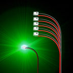 5PCS 0805 Wired Led Smd 12V Led Lamp Flashing Models Train Pre-Soldered Micro Litz with Resistance for Train Railway Landscape
