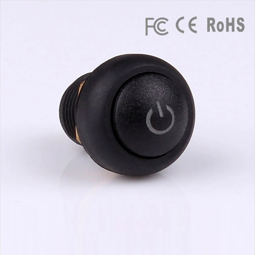 12mm Momentary and Latching NO Waterproof IP67 Types Special Symbol Push Button Car Switch 3V 6V 12V 24V 220V On Off