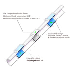 Heat Shrinkable Wire Connectors  SST21 Waterproof Sleeve AWG22-18 Butt Electrical Splice Tinned Solder Seal Terminal