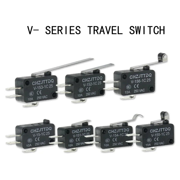 1PCS Micro Limit Switch CHZJTTDQ V-15.V-151.V-152.V-153.V-154.V-155.V-156.-1C 25 Travel Switch Limit Switch Silver Contact