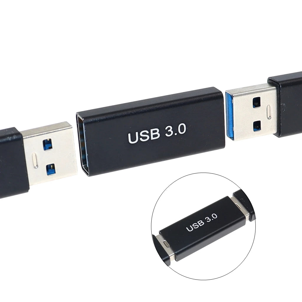 USB 3.0 Type A Female to A Female Connector Adapter AF to AF Coupler F/F Gender Changer Extender Converter for Laptop