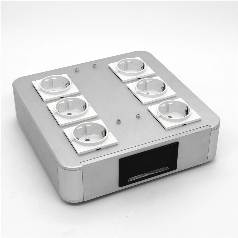 EU06B 6 bits European EMI high frequency power filter power outlet Advanced Audiovisual AC Power Purifier Filter EU Power Socket