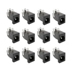 100Pcs DC005 5.5x2.1mm DC Power Supply Jack Socket Female Mount Connector DC-005 2.1mm X 5.5mm Black Barrel-Type PCB Holder